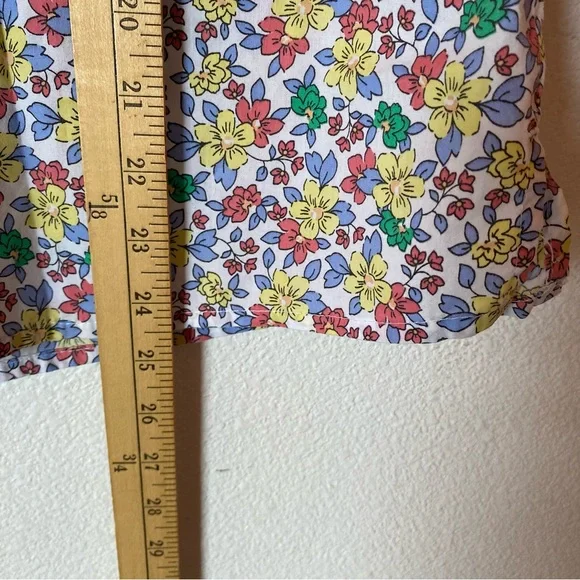 H7 Basic editions shirt Womens L large Floral Sleeveless Button-Up Top - Picture 4 of 7